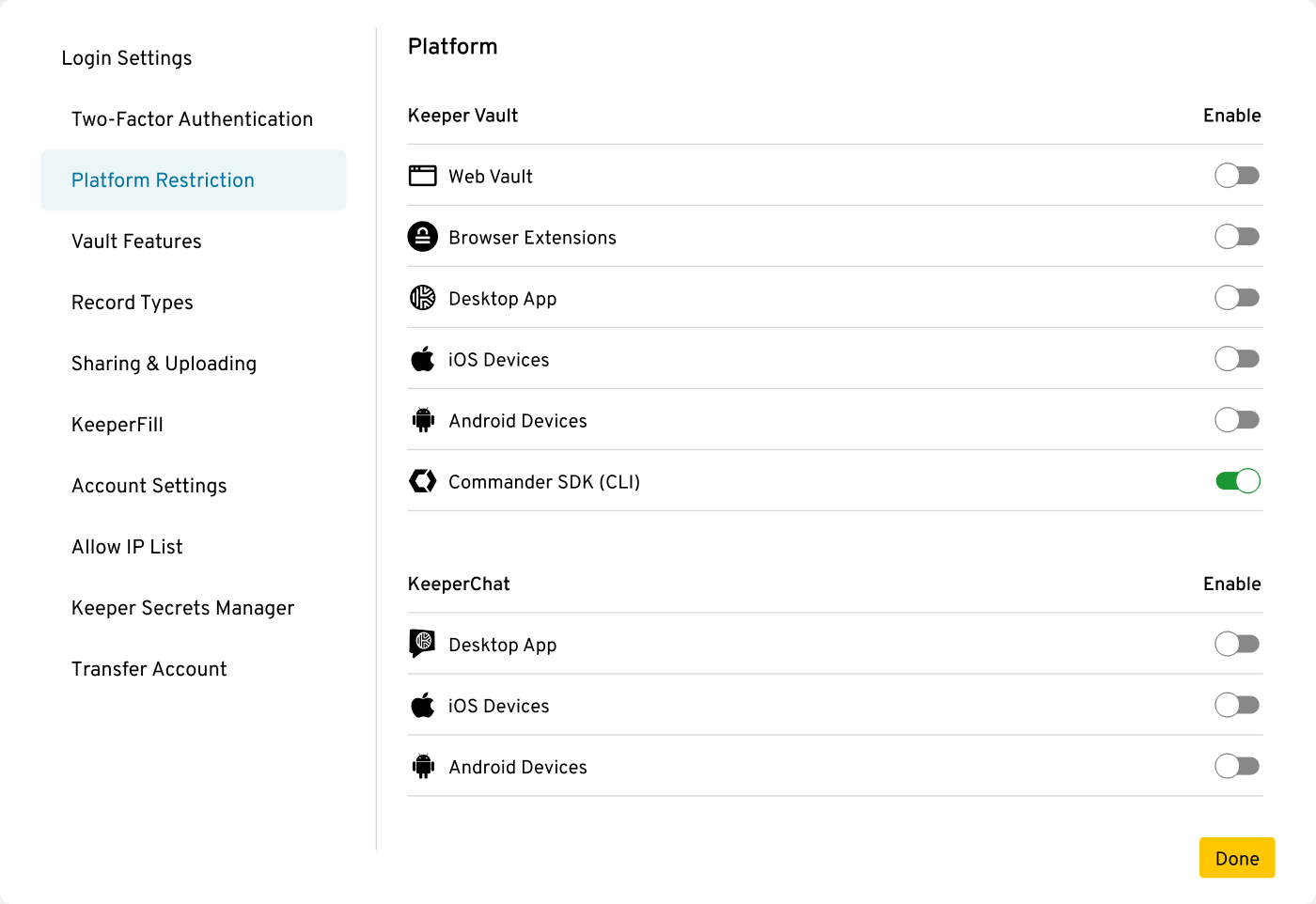 Keeper Commander UI platform Keeper Commander UI platform