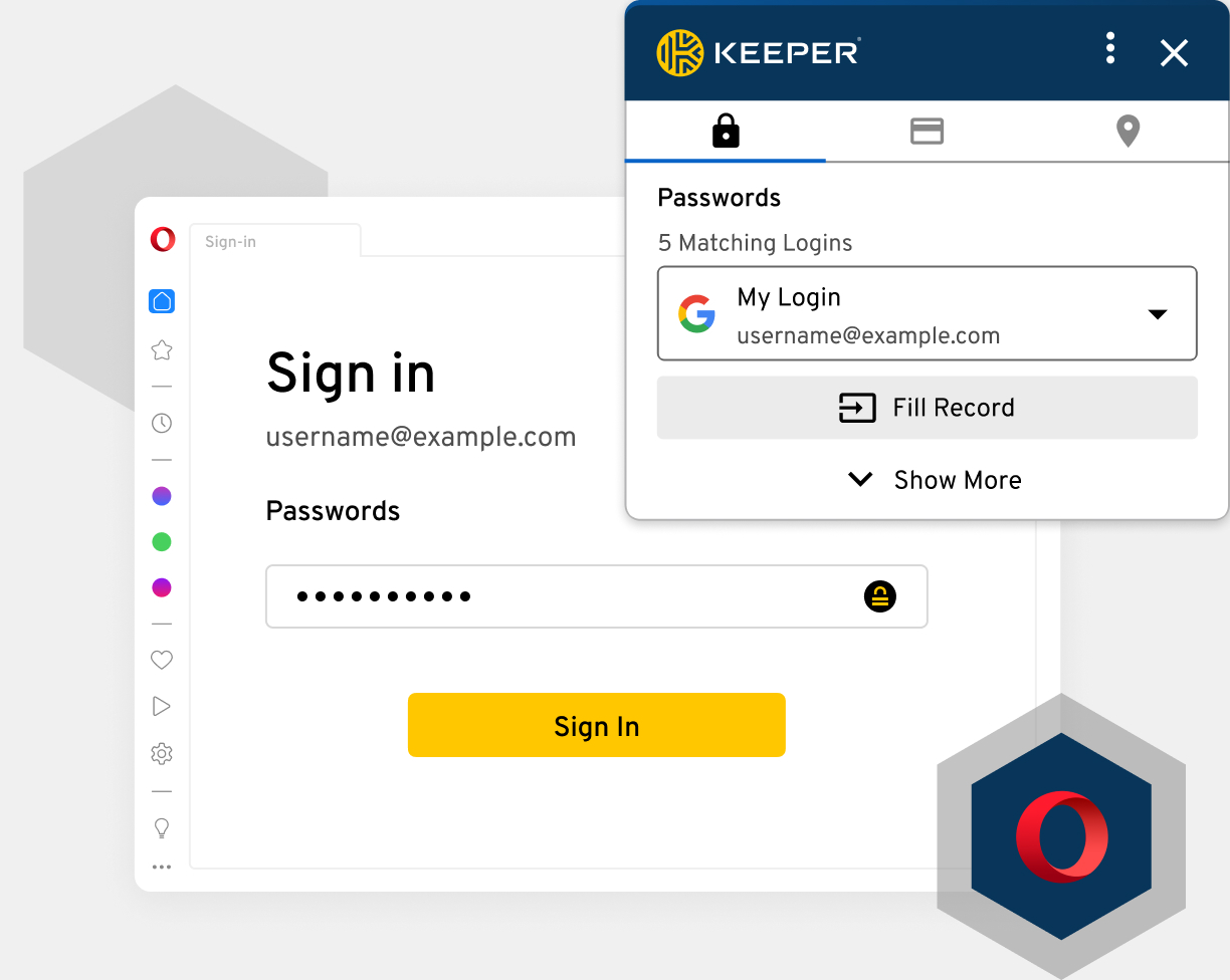 Keeper Opera Extension